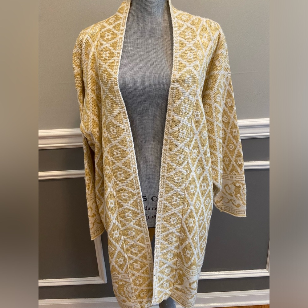 Vintage Metallic Gold Cardigan T. R. Bentley Women’s One Size Open Front NEW